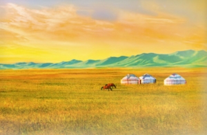Mongolian Grasslands Backdrop Thumb